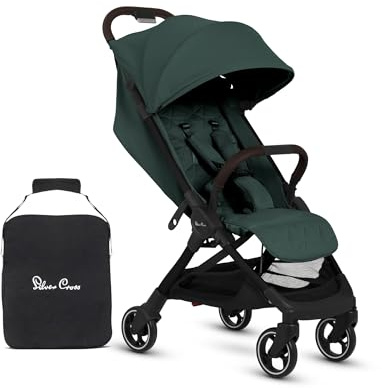 Silver Cross - Clic 2 kompakter Kinderwagen & Reisetasche – Reise-Kinderwagen für das Leben unterwegs – faltbar und leicht – geeignet ab Geburt bis 4 Jahre – Nadelbaum