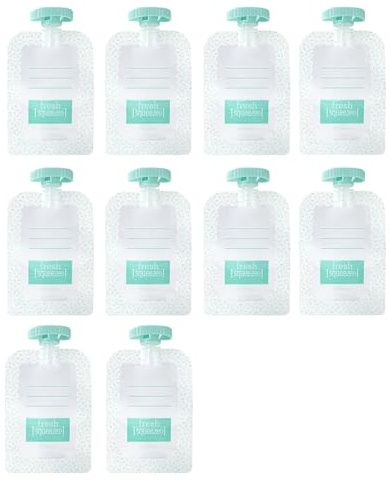 Squeeze Station for Homemade Baby Food, Pouch Filling Station for Puree Food, Infant Baby Food Maker Pouches Filler Kit with 10 Squeeze Bags B