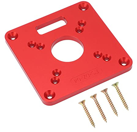 Srliya Placa de Inserción para Mesa de Fresadora, Universal, de Aluminio, para Máquina Recortadora, Abatible para Banco de Carpintería
