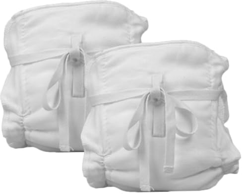 Parliky 2pcs Reusable Diaper Cover Pants Lightweight Breathable Cotton Cloth Newborn Training Washable Nappy Pants for Boys