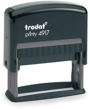 Timbro Personalizzato Trodat Printy 4917 - mm. 50X10 - Fino a 2 righe di Testo - Timbro per Ufficio, per Professionisti, Medici, Infermieri, Avvocati