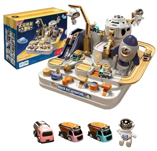 Mini Car Rescue Playset - 3 Veicoli 650 G, Gioco Di Traccia Di Inerzia, Giocattolo Operazione Manuale | Allenamento Cerebrale per Bambini, Di Apprendimento per Aula, Pensiero Log