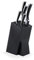 CS Kochsysteme Messerblock Lychen Schneidwaren, Holz, schwarz, 11,5 x 16,5 x 24 cm, 6-Einheiten
