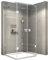 BERNSTEIN Duschkabine U-Form 8mm ESG Rahmenlose Glas-Dusche EX412 Klarglas- Duschwand 120 x 90 x 195cm