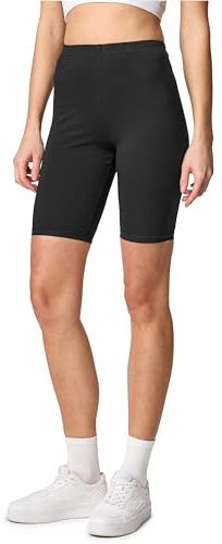 Merry Style Leggings Shorts Femme Coton Confortables - Shorts Cyclisme Femme, Parfaits pour Sport et Quotidien MS10-200 (Noir, 3XL)