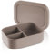 KLIPPSI® Lunchbox Medium-3 Fächer Brotdose Vorratsdosen aus Platin Silikon reißfest, hitze-kältebeständig, auslaufsicher, spülmaschinengeeignet (beige)