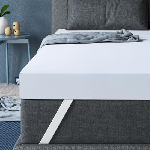 BedStory Cubrecolchón de 160 x 200 cm – 7 cm de alto H2/H3 grado de dureza Gel Memory Foam Topper – Certificado Öko-Tex, colchón con funda lavable