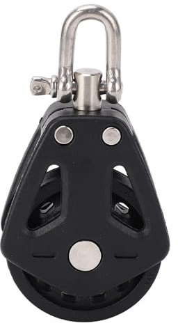 Focket Puleggia Marina in Nylon in Acciaio Inossidabile, Pulegge con Cuscinetto Liscio e Silenzioso Accessori per Parti di Barche per Kayak con Corridore di Corda, Puleggia Universale a