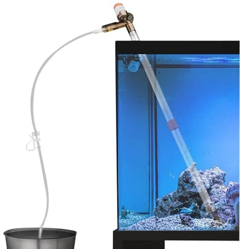 Aspirateur à gravier pour aquarium, nettoyeur d'aquarium - Nettoyant pour sable d'aquarium 5 en 1 | Kit de pompe de lavage de sable pour Aquarium, grattoir en verre, aspirateur de gravier pour Aquariu