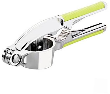 CIYODO Garlic Press and Walnut Opener Tool Manual Garlic Mincer Chopper with Green Handle Kitchen Gadget for Crushing and Ginger for Home Cooking