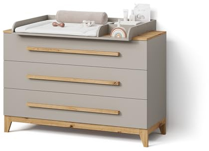 Livinity Fasciatoio Mailo, Cashmere/Artigianale, XL con 3 cassettiorganizzazione funzionale per piccoli spazi