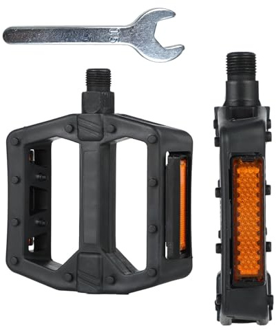 Novastream Mountain Bike Pedals, Aluminium Alloy Bike Pedals 9/16 Inch with Reflectors, Cycle Pedals Lightweight Anti-Slip Bicycle Pedals with Installation Tool