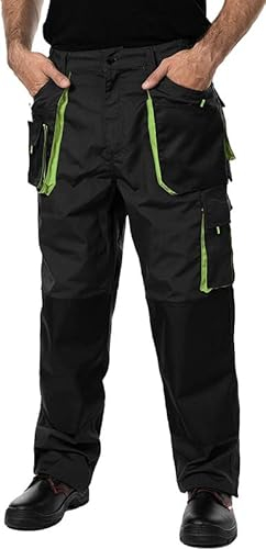 MAZALAT Pantalon de Travail Homme Genouillère - Vêtement Multi-Poches, Grande Taille S-XXXL
