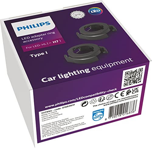 Philips Anneaux de Connexion Type I pour Éclairage avant Automobile LED H7