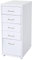 Mendler Rollcontainer Boston T851AM, Schubladenschrank Stahlschrank, 69x28x41cm 5 Schubladen - weiß
