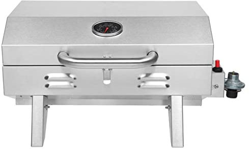 TREGOO Barbacoa Portatil Juego de Barbacoa portátil de sobremesa para Parrilla de Gas de Barbacoa de Acero Inoxidable para Exteriores