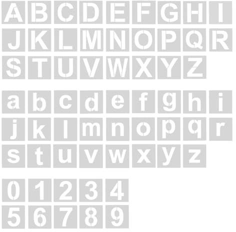 Lotsdonxia 62PCS Versatile, Reusable Stencils Featuring Numbers and Letters, Perfect Templates for DIY Drawing Projects and Various Artistic Crafts-2 inches