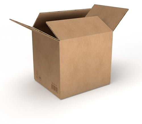 RaKuPack Versandkarton 25 Stück Faltkarton 150x150x150mm Innenmaß (15x15x15cm) Verpackungskarton Warensendung Karton braun Faltschachtel Pappkarton Paket Versandschachtel Kartonage verschiedene Größen