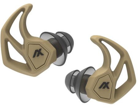 AXIL X30i Noise Reduction Ear Plugs, 25dB Hearing Protection, Desert Tan