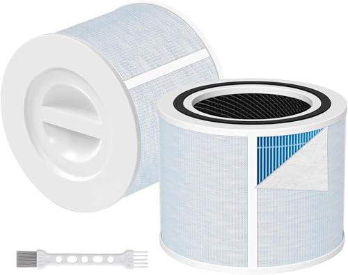 2 Stück Core 300 Luftreinigerfilter für Levoit Core 300 Core 300s Core 300-RF 3-in-1 Aktivkohle, reinigt bis zu 99,98% von Luftverschmutzung Rauch Abgas für Allergiker und Packung