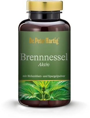 Dr. Peter Hartig Brennnessel Aktiv, für Niere und Blase, mit Vitamin B1, Folsäure, Vegan 120 Kapseln, 4-Monats-Vorrat, vegan, lactose- & glutenfrei