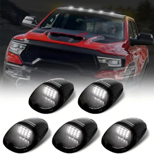 Chaviva 2026 Upgrade Solar Cab Lights for Trucks - No Drill Roof LED Marker Lights with Vibration Sensor | Solar Powered Waterproof Clearance Lights for Semi Truck, Pickup