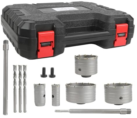 Kit Foratutto per Legno | Trapano a Corona Universale per Cemento | Perforazione per Lavori Idraulici Elettrici