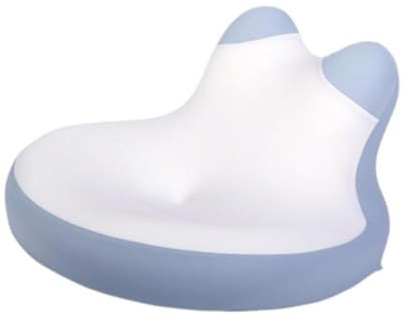 Oshhni Cuscino da lettura per letto, versatile, in memory foam, con fodera rimovibile, supporto per la vita, supporto per mento e schiena, per ufficio, casa, Bianco Blu