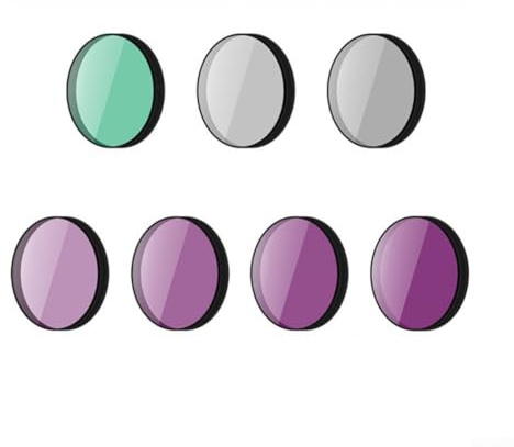 Yhenlovtt Optical Glass Camera Lens Filter Set for DJI Action 6, Anti-Light Pollution Filters for Outdoor Photography and Video (7-piece set)