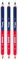 Kores Buntstift Twin Jumbo, 3-kant, 3 mm, 3 Stück, blau/rot