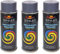 VE-INDUSTRIES Lackspray nach RAL 3er Sparpack Spraydose 400ml Buntlack für Holz, Metall (7024 Graphitgrau)
