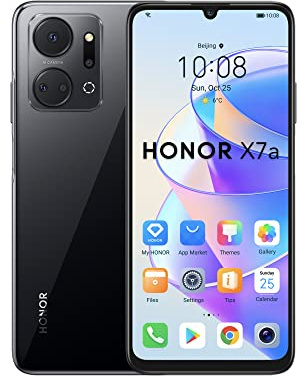 Honor X7A Téléphone Portable Débloqué, Smartphone 128Go Extensible, Écran Fullview 6,74 90 Hz, Batterie 5330 mAh, Charge Rapide 22,5W, Quadruple Caméra 50 Mpx, Android 12, NFC, Double SIM, Noir