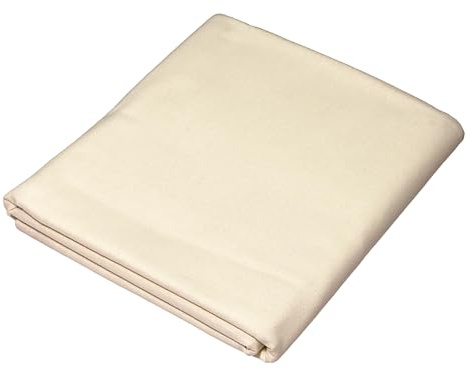 94 tum brett polycotton-tyg per meter brittiskt klänningstyg material för sömnad, sängkläder, klädtillverkning, konst och hantverk (krämfärgad, 1 meter)