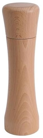 Pfeffermühle, 20 cm groß, aus Buchenholz, modernes und schlichtes Design, auch als Salzmühle geeignet