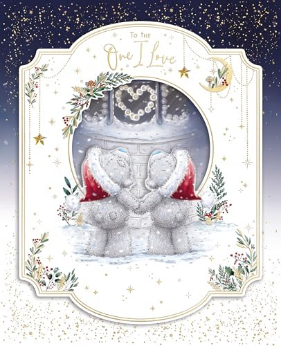 Me To You Tatty Teddy lyxigt handgjort julkort i minneslåda till den jag älskar 20 x 25 cm – officiell samling