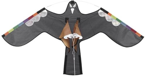 Aquilone volante falco - Uccelli riflettenti con piume che spaventano l'aquilone volante falco | Dispositivo spaventapasseri per piccioni riflettente Hawk Flash per spaventapasseri da giardino domesti
