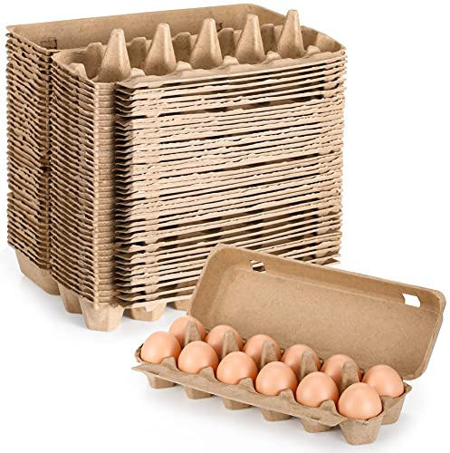 Asuinxurr 20 UNIDADES Cajas de Huevos de Cartón, Papel Vacío, Cajas de Huevos de Pulpa, Una docena de Cajas de Huevos, Contenedor, Vacío, Bandeja de Huevos, Soporte de Huevos de Pulpa