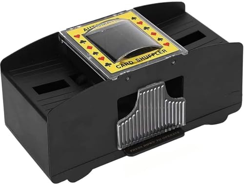 Automatic 2 Deck Card Shuffler Machine -Battery Operated Shuffling Device for Playing Cards