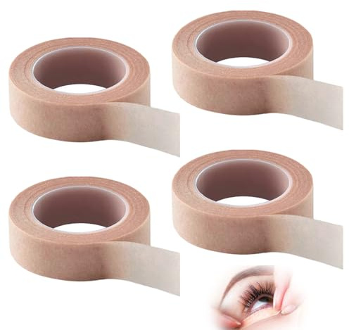 4 PCS Rouleaux Ruban de Peau Flexible, Micropore Sparadrap Chirurgical Médical Bande, Rouleaux Bandage Autoadhésif gaze Auto-Adhési pour Poignet et Gonflement le nez Sports extensions de cils