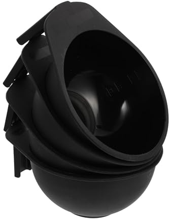SEWACC Set da 4 Ciotole per Tinta Chioma in Plastica Manico Ciotola per Miscelazione Colori Professionale Riutilizzabile e Ampia per Uso Salone e Casa
