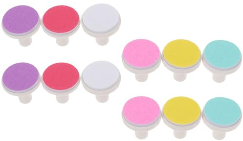 BRIGHTFUFU Set de Manicura Eléctrico para Bebés 12 Almohadillas para Pulir Uñas de Papel Abrasivo y Plástico, Seguro y Fácil de Usar para Recién Nacidos en Cumpleaños