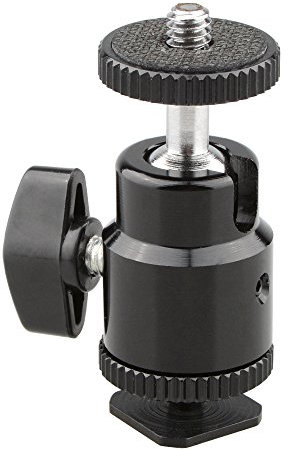 CAMVATE 1/4 Mini tête à rotule Flash Hot Shoe Support à vis for Trépied pour Appareil Photo