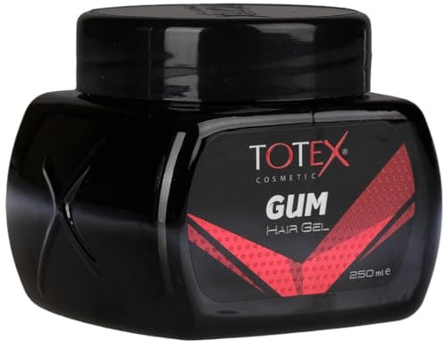 Totex Hair Styling Gum Gel, Ultra Power Strong Edge Control Gummy Gum Red Hair Gel 250ml