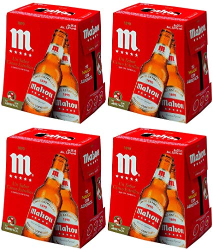 Mahou 5 Estrellas Cerveza Dorada Lager, 5.5% de Volumen de Alcohol - Pack de 24 x 25 cl