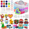 Surplex Bügelperlen, 10000 perlen 12 Farben, 5 Steckplatten, 2 Pinzetten, 5 Wiederverwendbare Bügelpapiere, 3-Stöckiger Behälter 5mm, Schmelzperlenset für Kinder DIY machen pädagogisches Spielzeug
