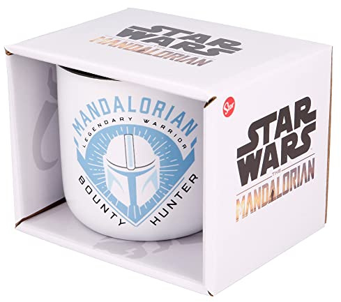 Stor8412497008872Cerámica Desayuno Taza en Regalo Caja, 400 ml Capacidad, El Niño Mandaloriano