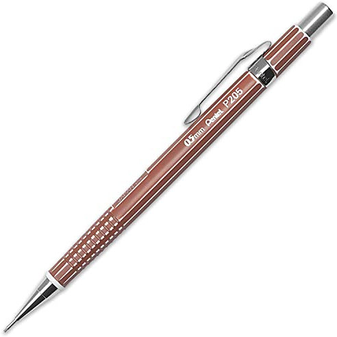 Pentel P205-RE Mechanical Automatic Pencil - Limited Edition - Retro Brown Striped - 0.5mm - Single