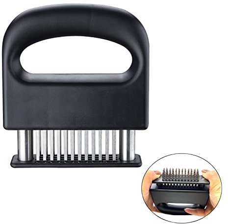 Fleischklopfer mit 48 Sharp Nadel, Steaker Fleischzartmacher Meat Tenderizer, Klingen Tenderizers Küchenwerkzeug, Fleisch Tenderizer Attendrisseur, Manuelle Küche Kochwerkzeug, spülmaschinenfest