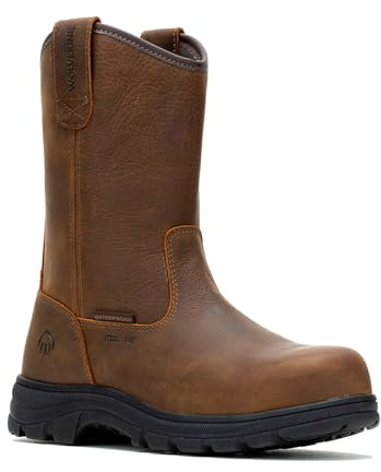 Wolverine Carlsbad - Botas impermeables para hombre con puntera de acero, Sudan marrón, 43 EU