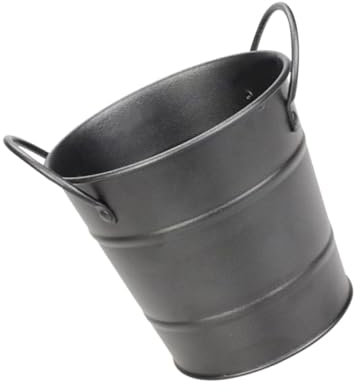 HOMSFOU Small Bucket Lid for Ice Metal French Fries Container Stylish Portable Pail